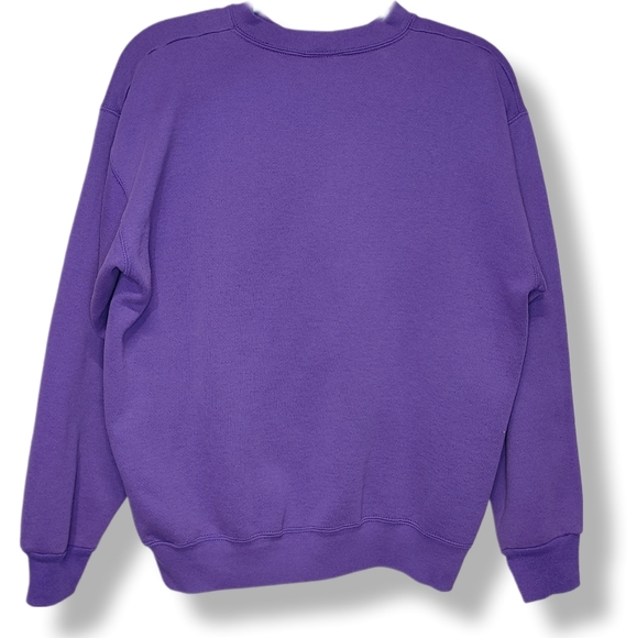 Vintage Womens Sz. L Purple Mickey Mouse Crew Neck Sweater With Embroidered Logo - Picture 4 of 9
